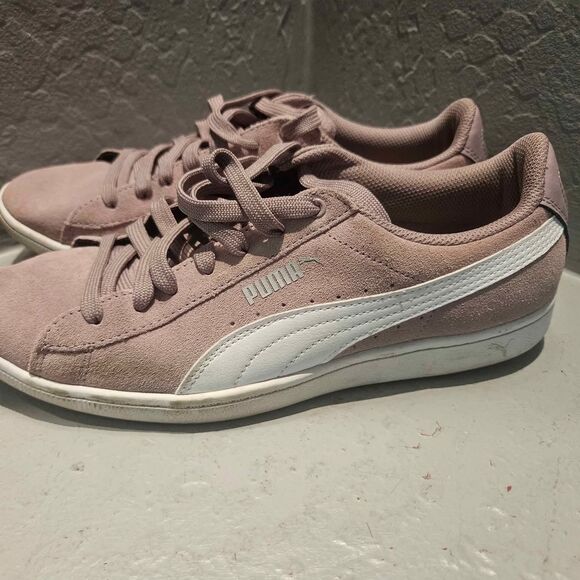 Puma Women's Sneakers Plum Suede Size 10 Tennis Shoes - Picture 4 of 9